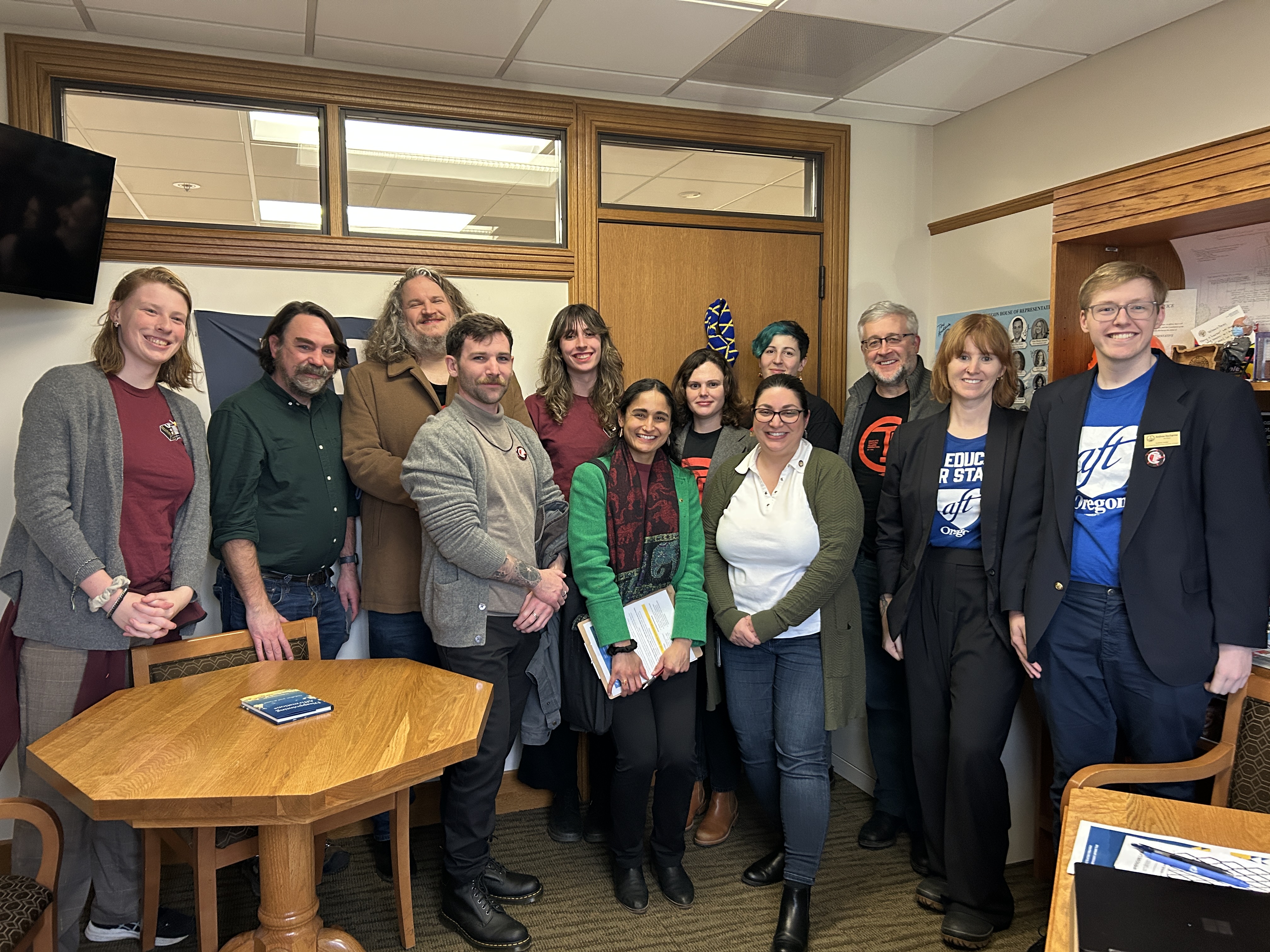 AFT-Oregon members meet with Rep. Farah Chaichi