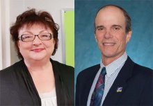 Retired Presidents Michelle Batten and Frank Goulard