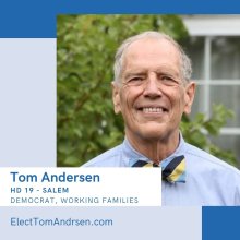 Tom Andersen, HD 19, Salem - Democrat, Working Families