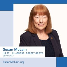 Susan McLain, HD 29 - Hillsboro, Forest Grove - Democrat -  SusanMcLain.org
