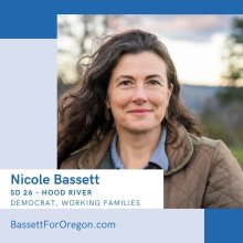 Nicole Bassett, SD 26 - Hood River - Democrat, Working Families - BassettForOregon.com